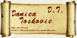 Danica Tošković vizit kartica